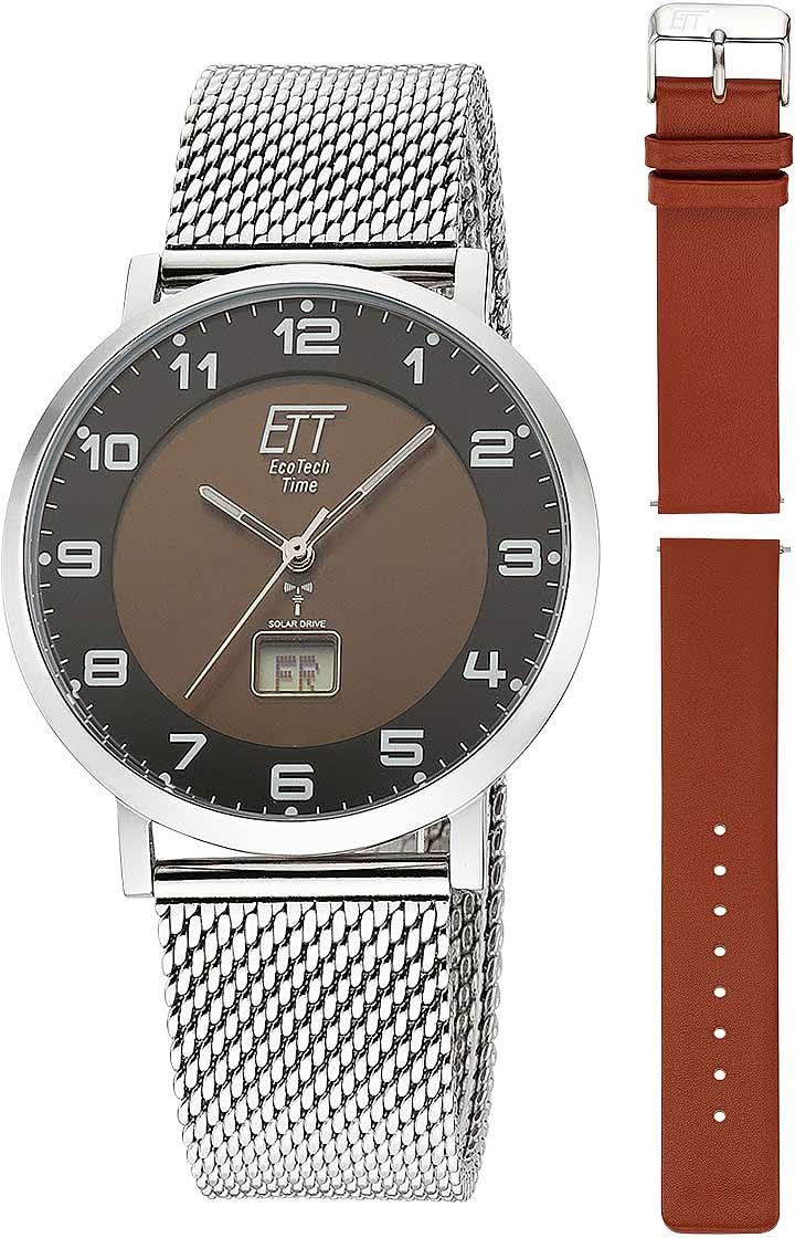 Eco Tech Time Atacama EGS-11624-22MS Men's Watch • Solar Radio-Controlled Movement • Stainless Steel