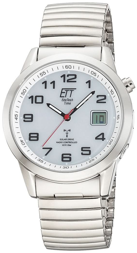 Eco Tech Time Gobi EGS-11711-12Z Men's Watch • Radio-Controlled Solar Drive • Stainless Steel