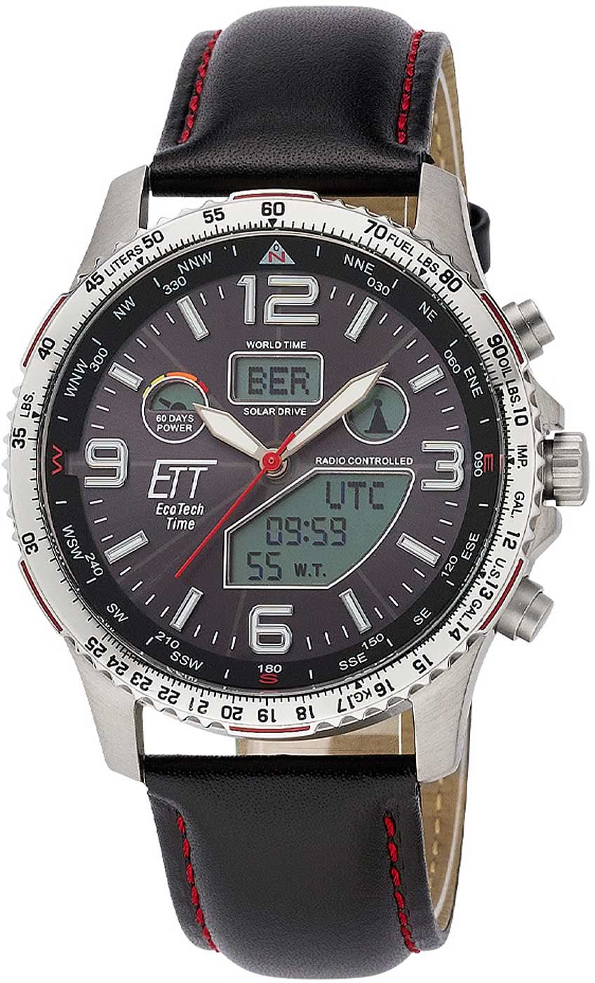 Eco Tech Time Gobi EGT-11573-21L Men's Watch • Solar Radio-Controlled Movement • Titanium