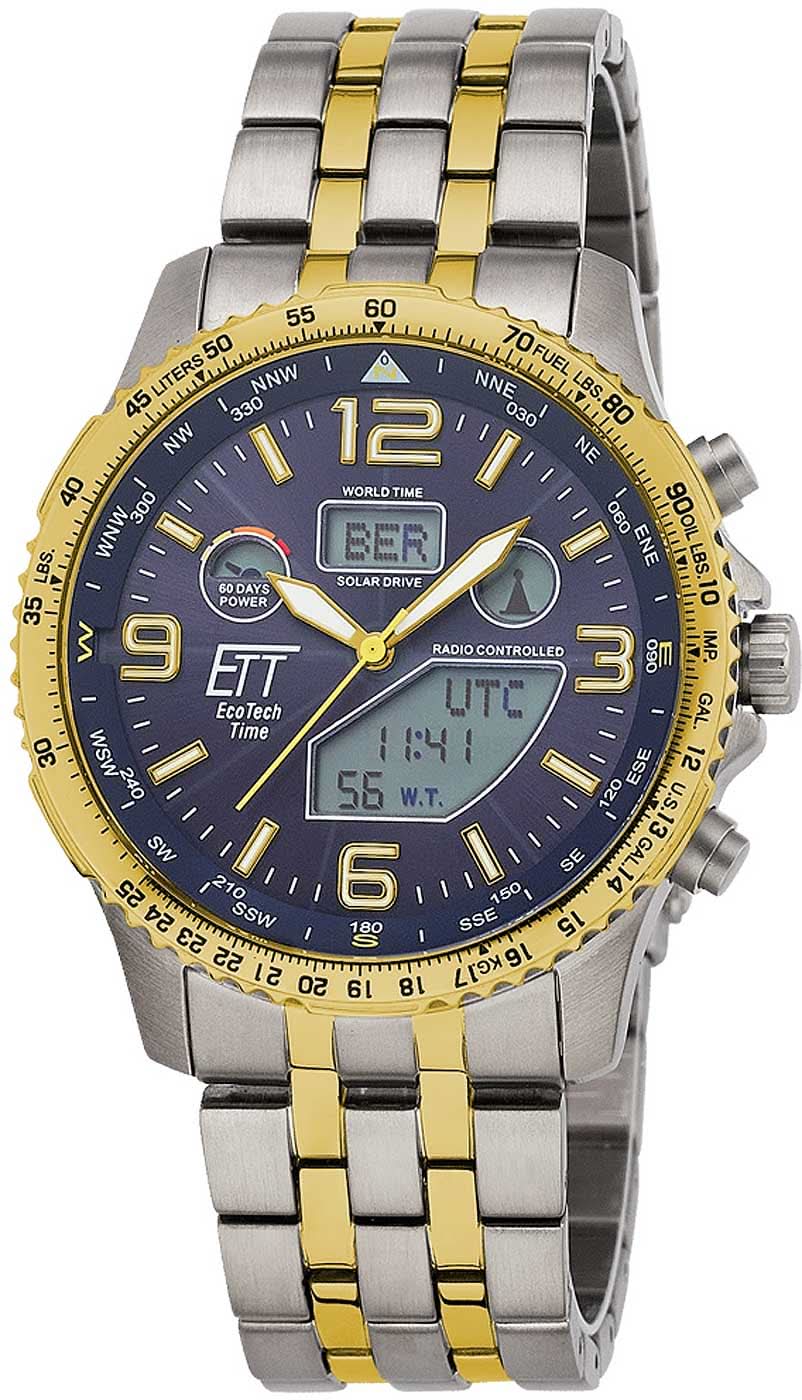 Eco Tech Time Gobi EGT-11576-31M Men's Watch • Solar Radio Controlled • Titanium