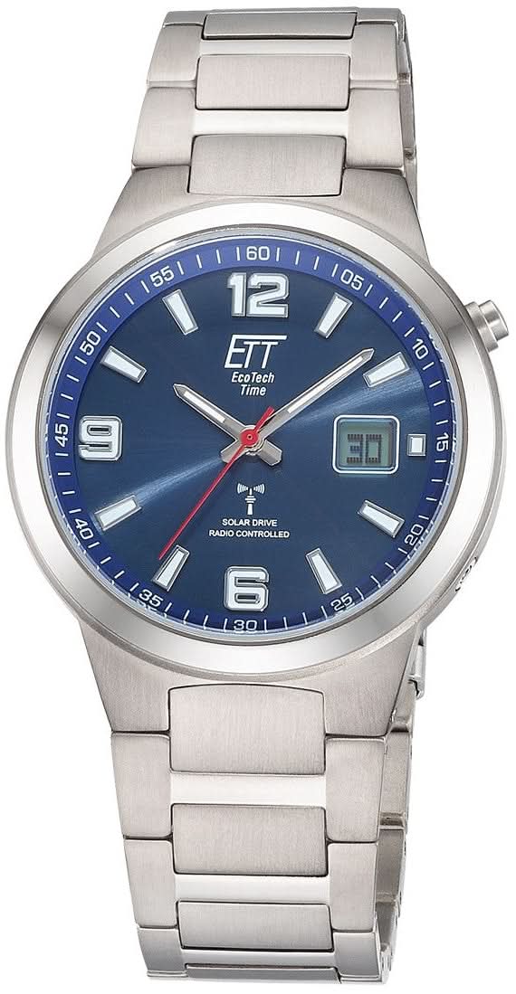 Eco Tech Time Everest EGT-11709-32M Men's Watch • Solar Radio Controlled • Titanium