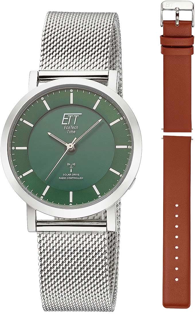 Eco Tech Time Solar Drive Basic ELS-11618-81MS Women's Watch • Radio-Solar • Stainless Steel