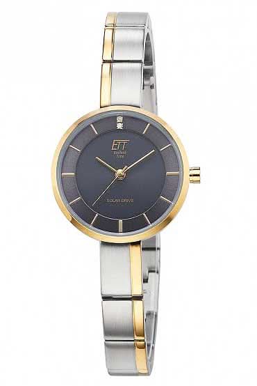 Eco Tech Time Basic ELS-12151-52M Women's Watch • Solar Radio Controlled • Titanium