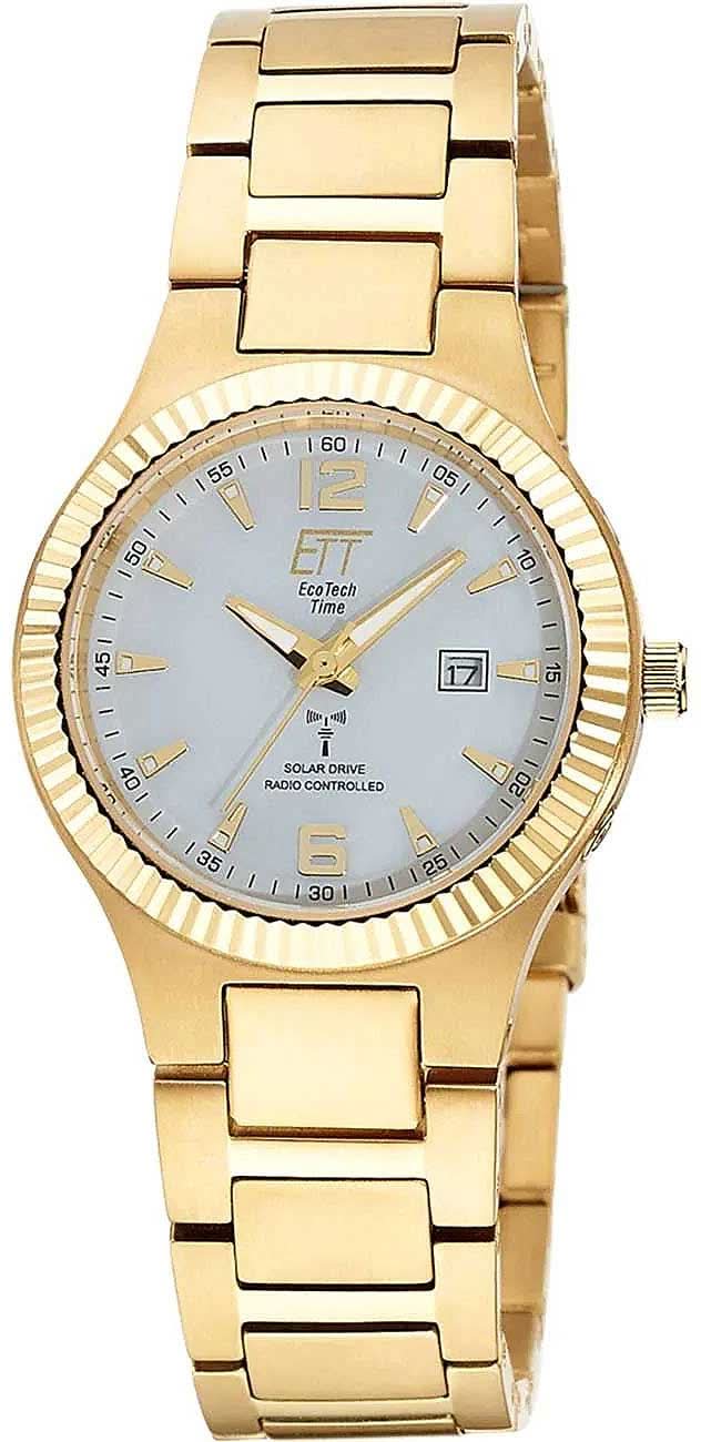 Eco Tech Time Everest ELT-11673-12M Women's Watch • Solar Radio Controlled • Titanium Gold
