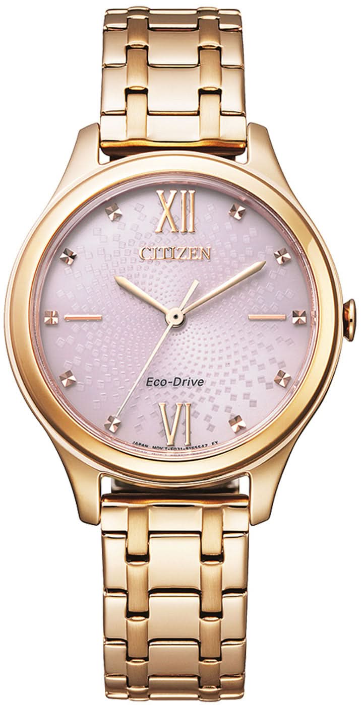 Citizen Elegance EM0503-75X Ladies' Watch • Solar-powered • Rose gold elements