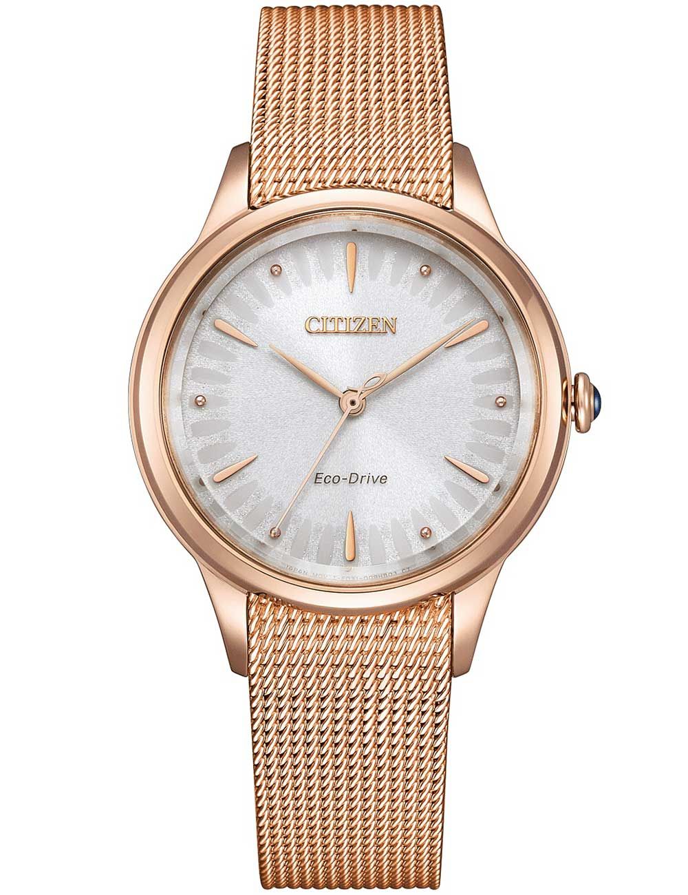 Citizen L EM1153-88A Damenuhr Roségold • Saphirglas • Eco-Drive Solar