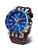 Vostok Europe Herrenarmbanduhr mit blauem Zifferblatt, GMT und braunem Lederband