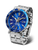 Vostok Europe Herrenarmbanduhr mit blauem Zifferblatt, GMT und Edelstahlband