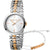 Esprit Armbanduhr, zweifarbiges Edelstahlband (silber/roségold), weißes Zifferblatt