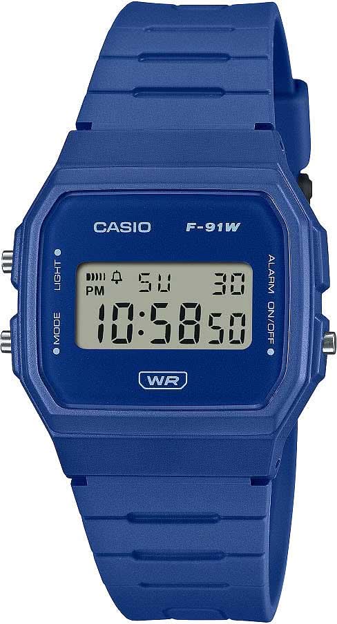 Casio F-91WB-2A1EF Women's Watch • Iconic Retro Design • Blue