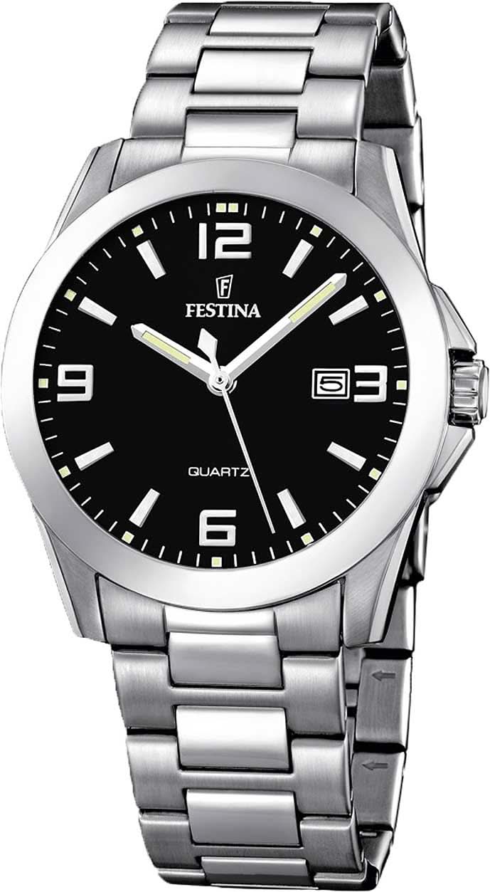 Festina Classics F16376/4 Men's Watch • Stainless Steel • 5 ATM Water Resistant
