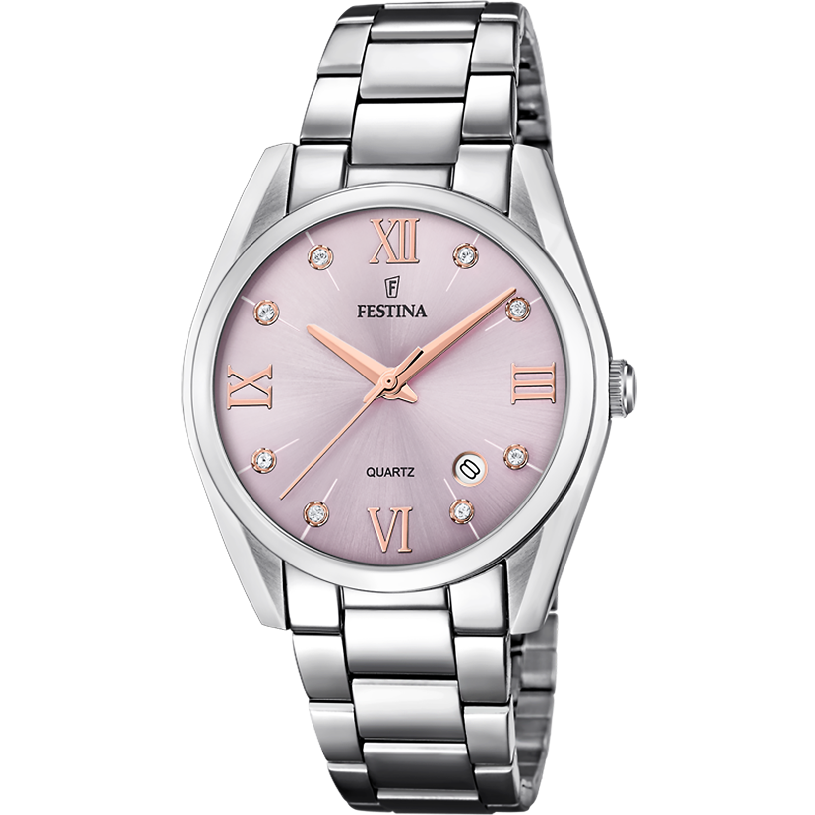 Festina Boyfriend F16790/D Damenuhr Burgund • Mineralglas • Quarzwerk