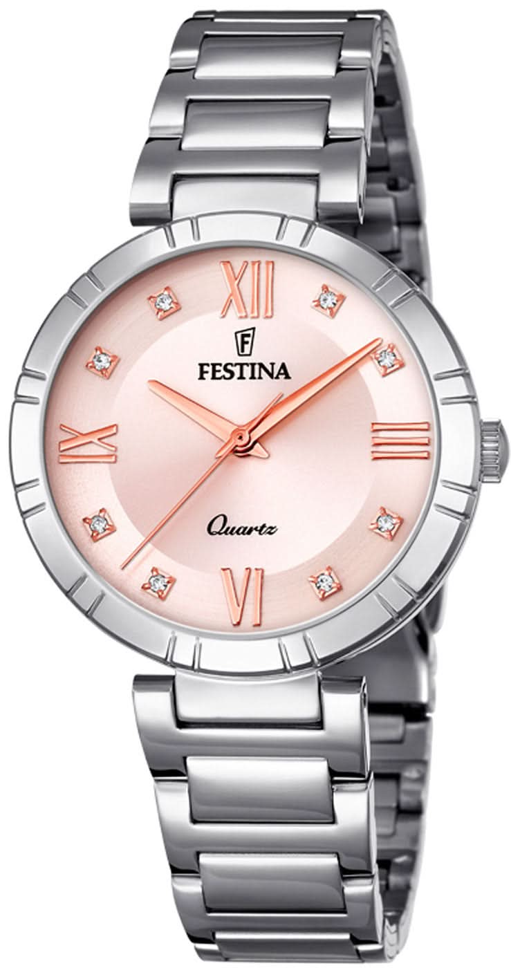 Festina Mademoiselle F16936/C Women's Watch • Swarovski Crystals • Stainless Steel