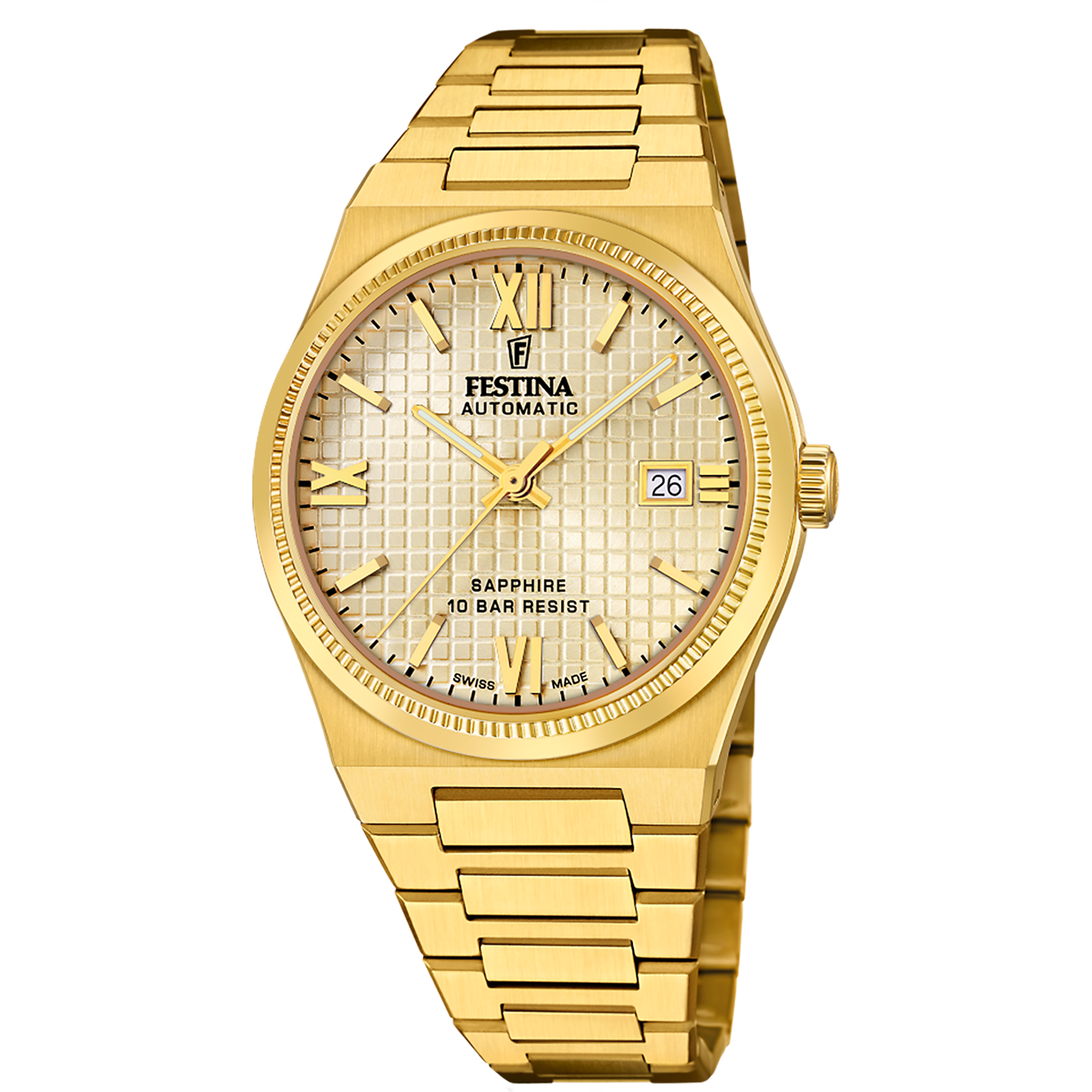 Festina Rivé F20032/2 Herrenuhr • Swiss Made Automatik • Saphirglas
