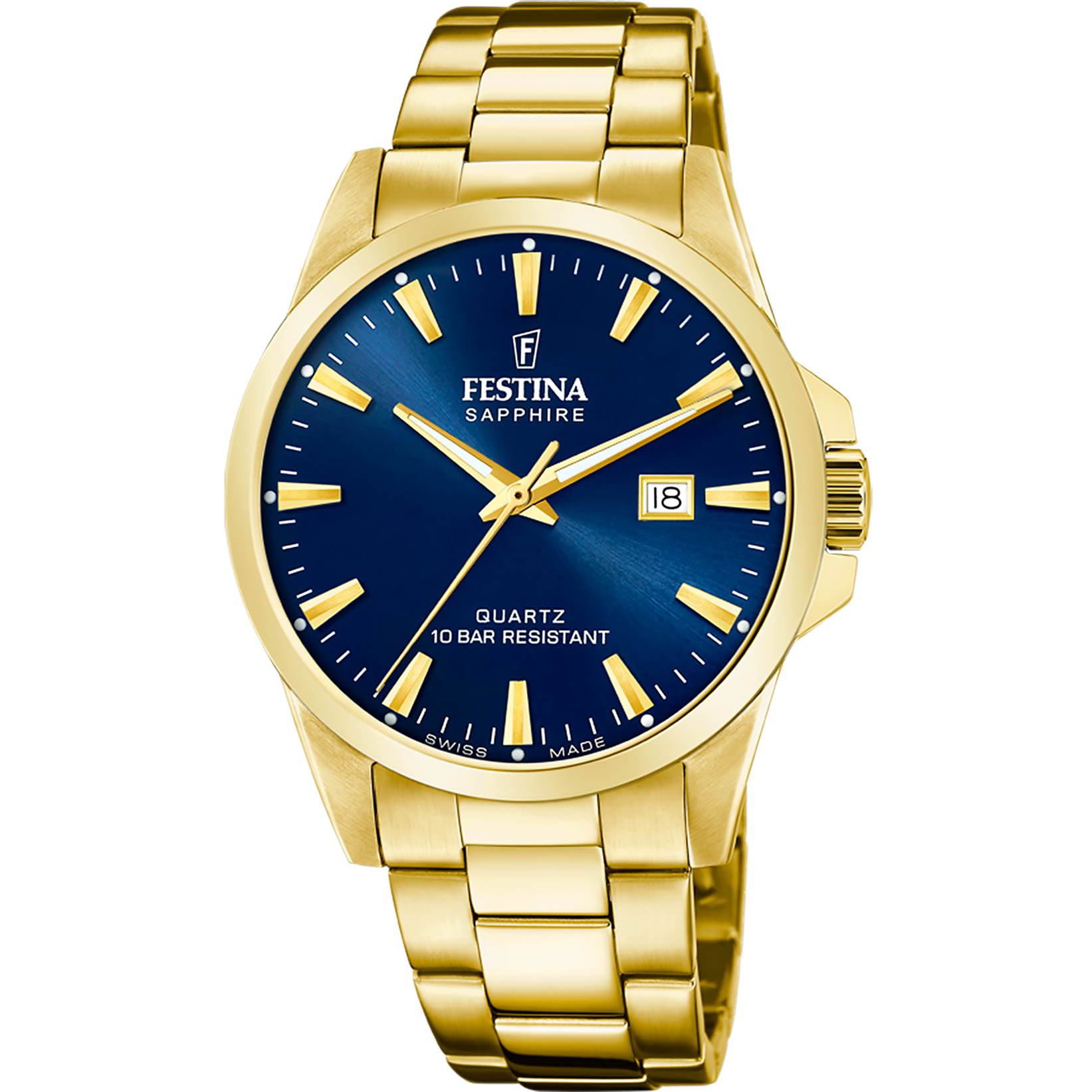Festina Swiss Made F20044/3 Herrenuhr • Saphirglas • Quarzwerk RONDA 705