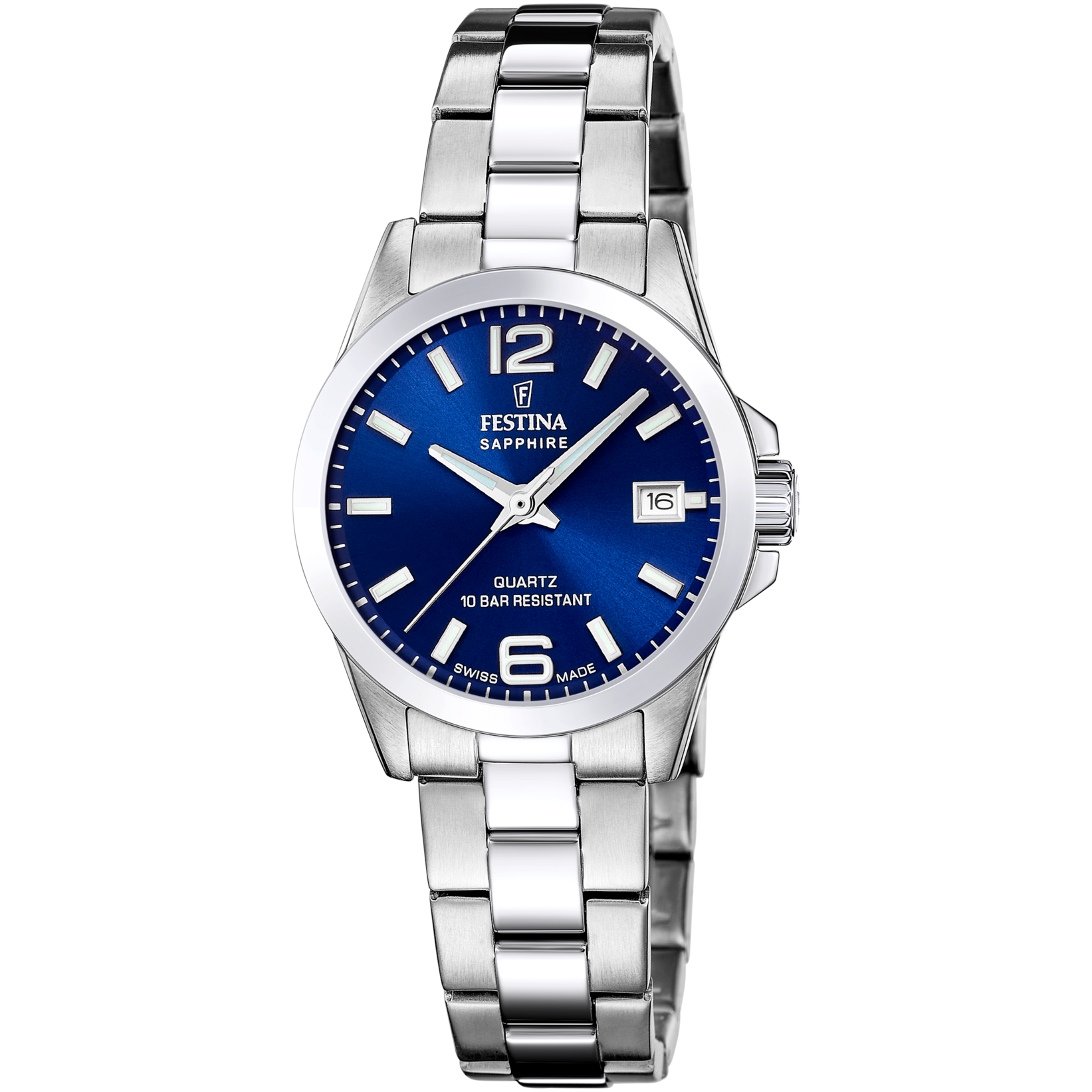 Festina Swiss Made Lady F20049/5 Damenuhr Blau • Saphirglas • 10 ATM wasserdicht
