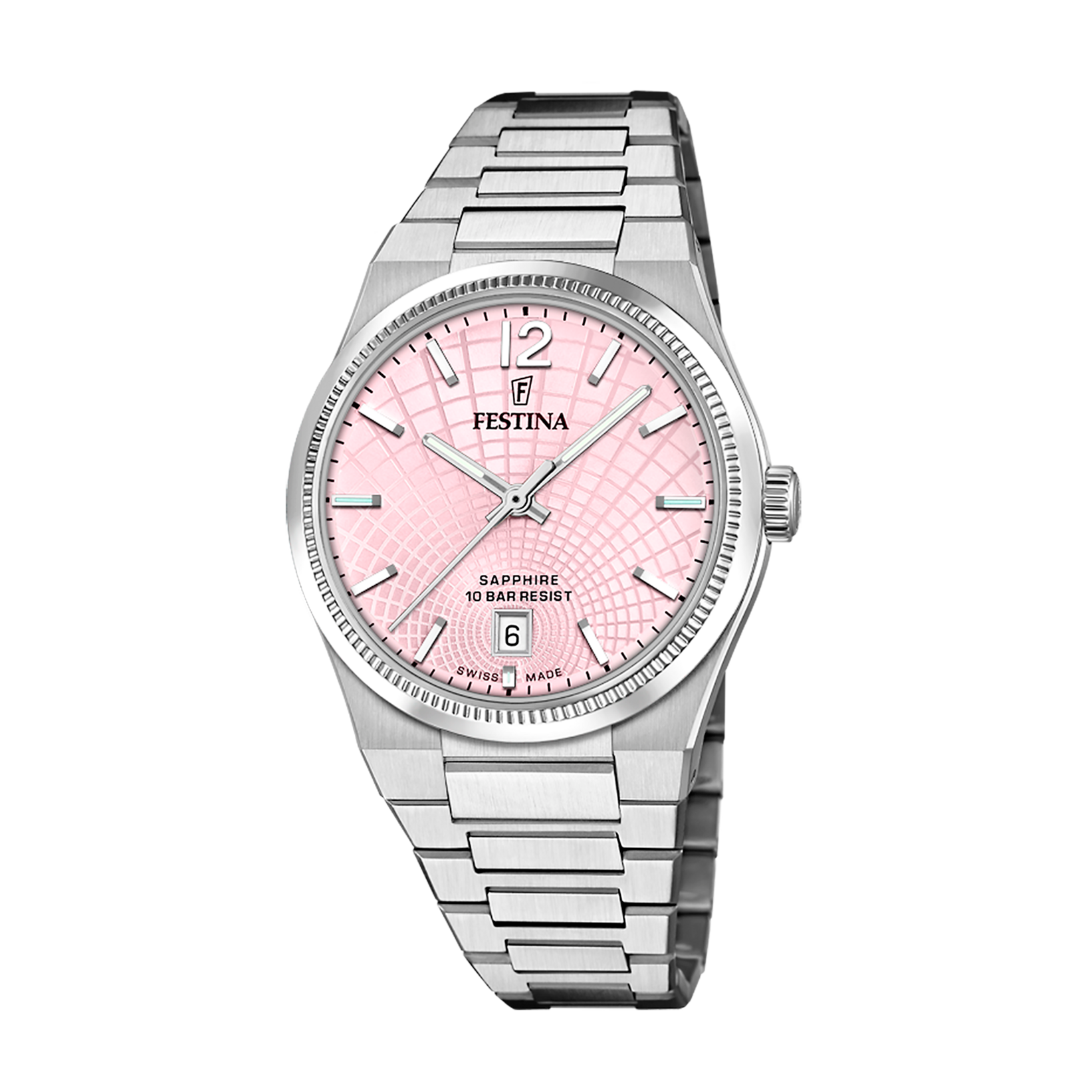 Festina Rivé F20052/3 Damen Armbanduhr Rosa • Saphirglas • Swiss Made Automatik
