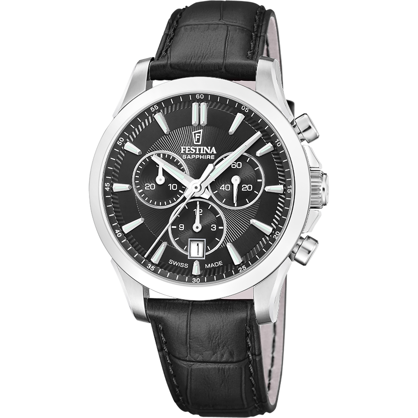 Festina Swiss Made F20094/5 Herren Armbanduhr • Saphirglas • Chronograph