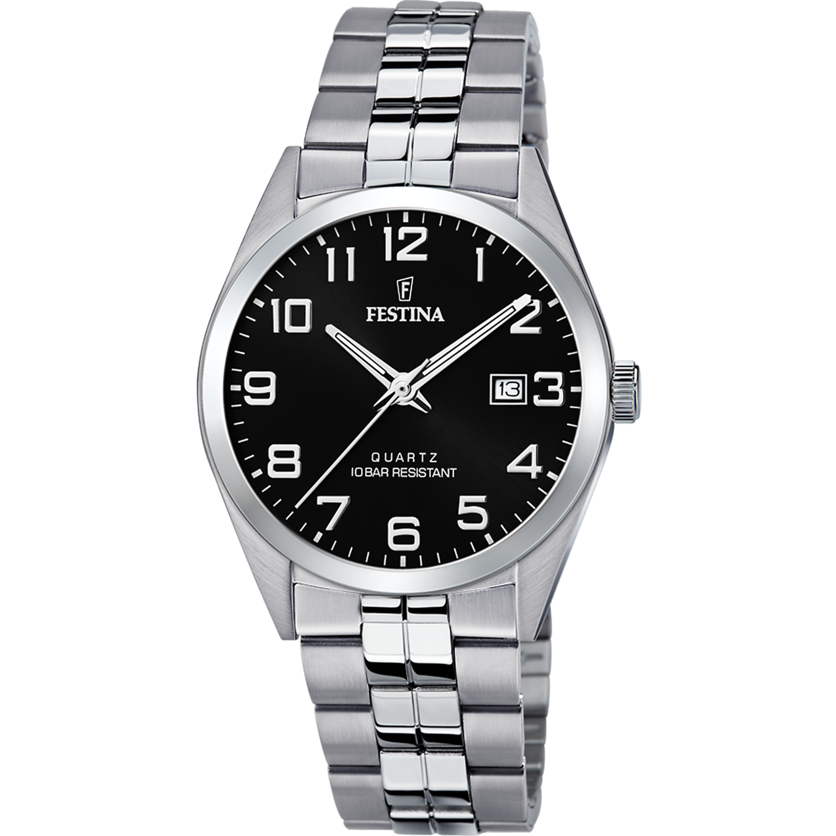 Festina Classics F20437/4 Herrenuhr Schwarz • Mineralglas • 10 ATM Wasserdicht