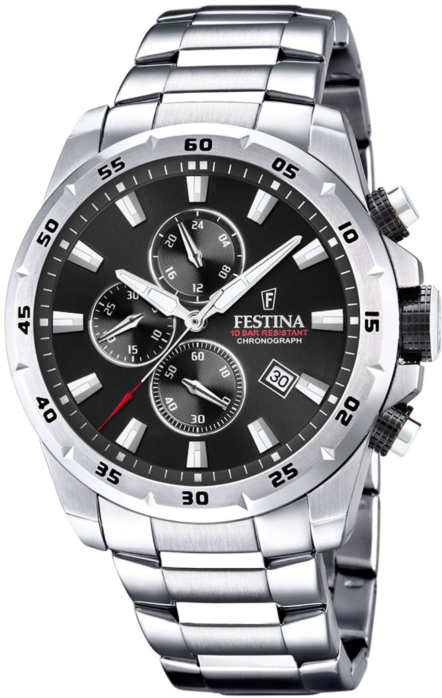 Festina Timeless Chronograph F20463/4 Men's Watch • Urban Design • Robust Stainless Steel
