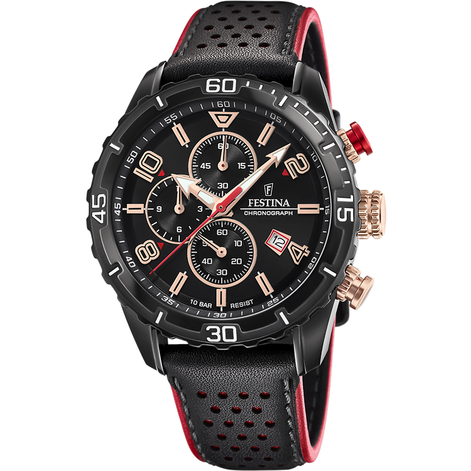 Festina F20519/4 Timeless Chronograph Herrenuhr Schwarz • Miyota Quarzwerk • Chronograph mit Datumsanzeige