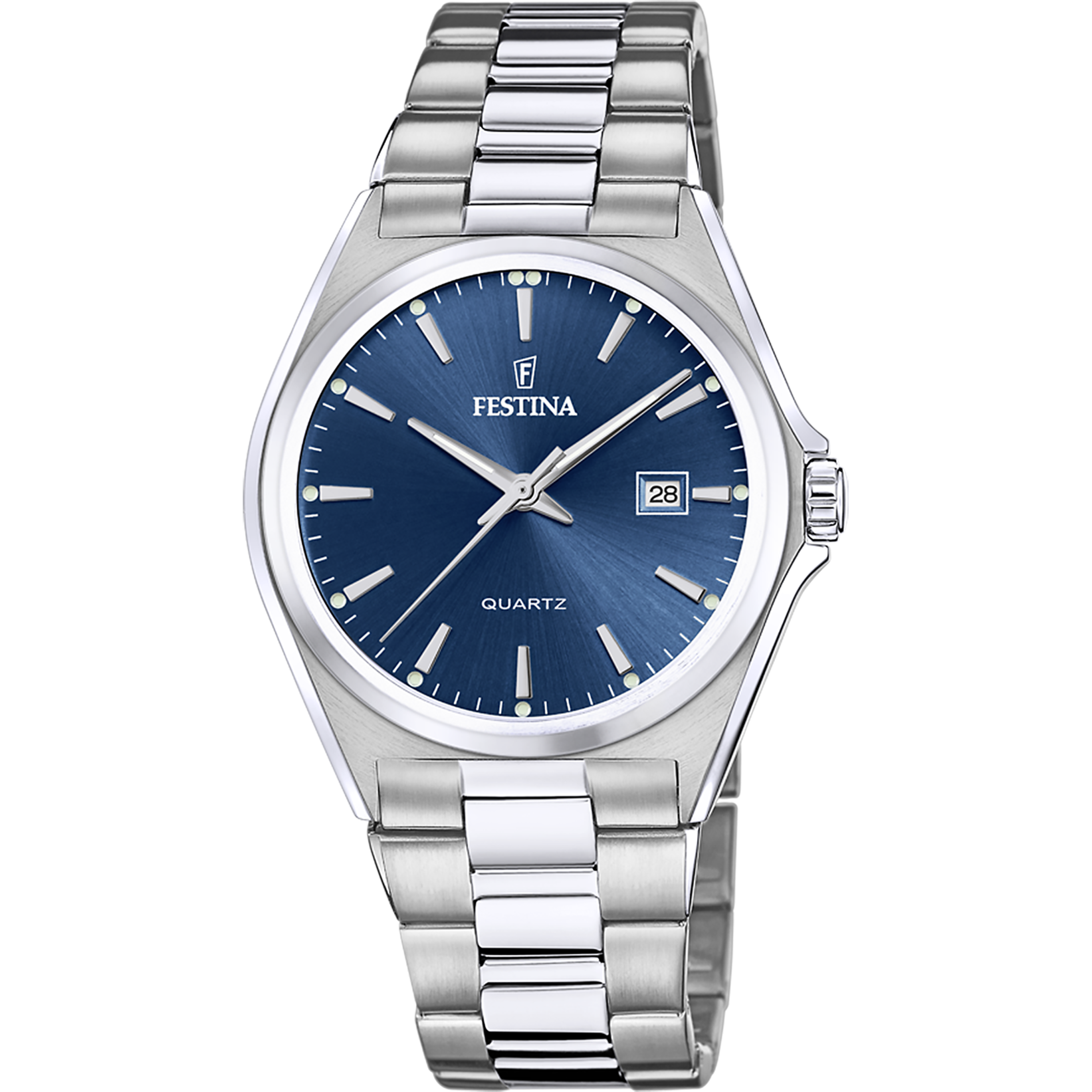 Festina Classic F20552/3 Herrenuhr • Blaues Zifferblatt • Mineralglas