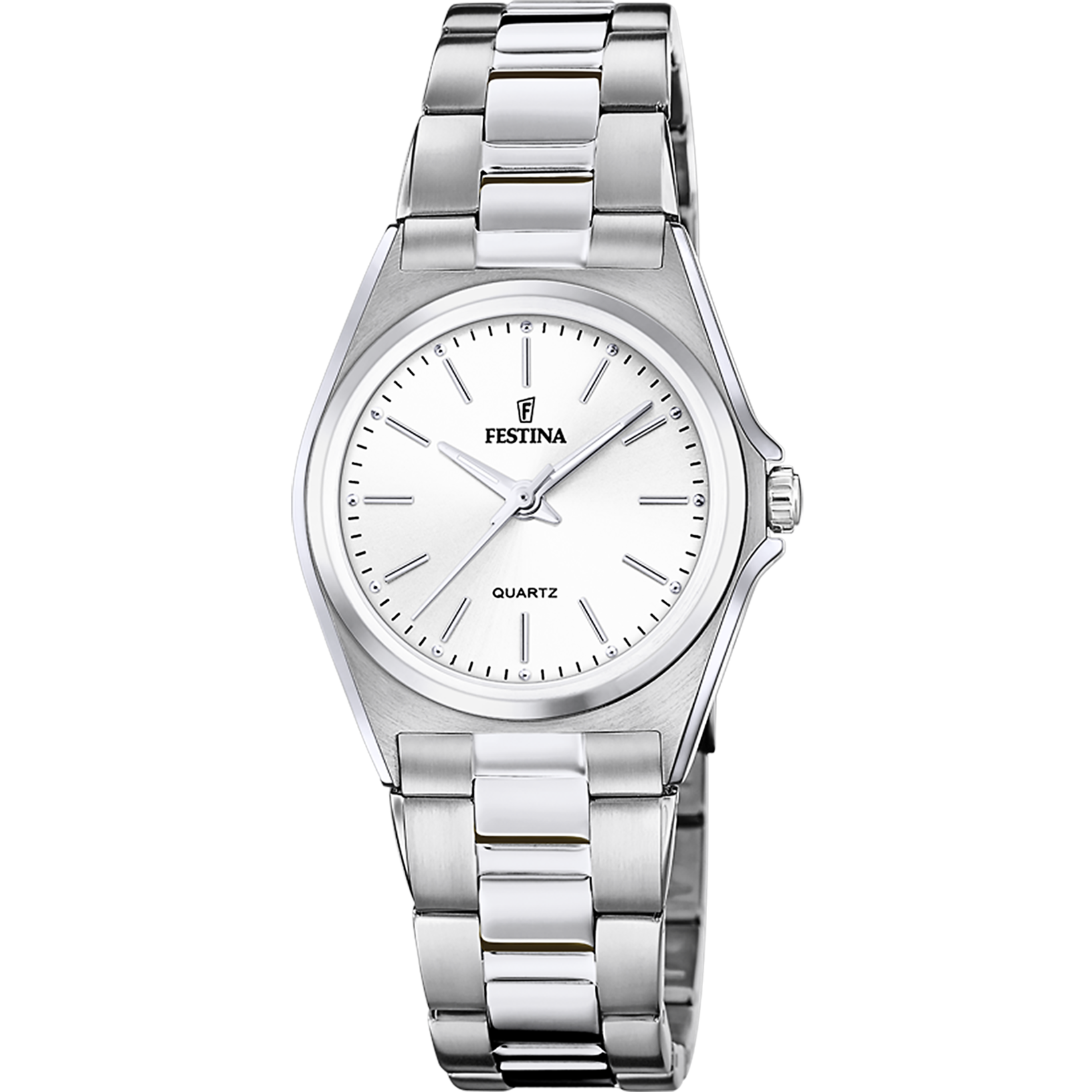Festina Classics F20553/2 Damenuhr Weiß • Mineralglas • Edelstahlarmband