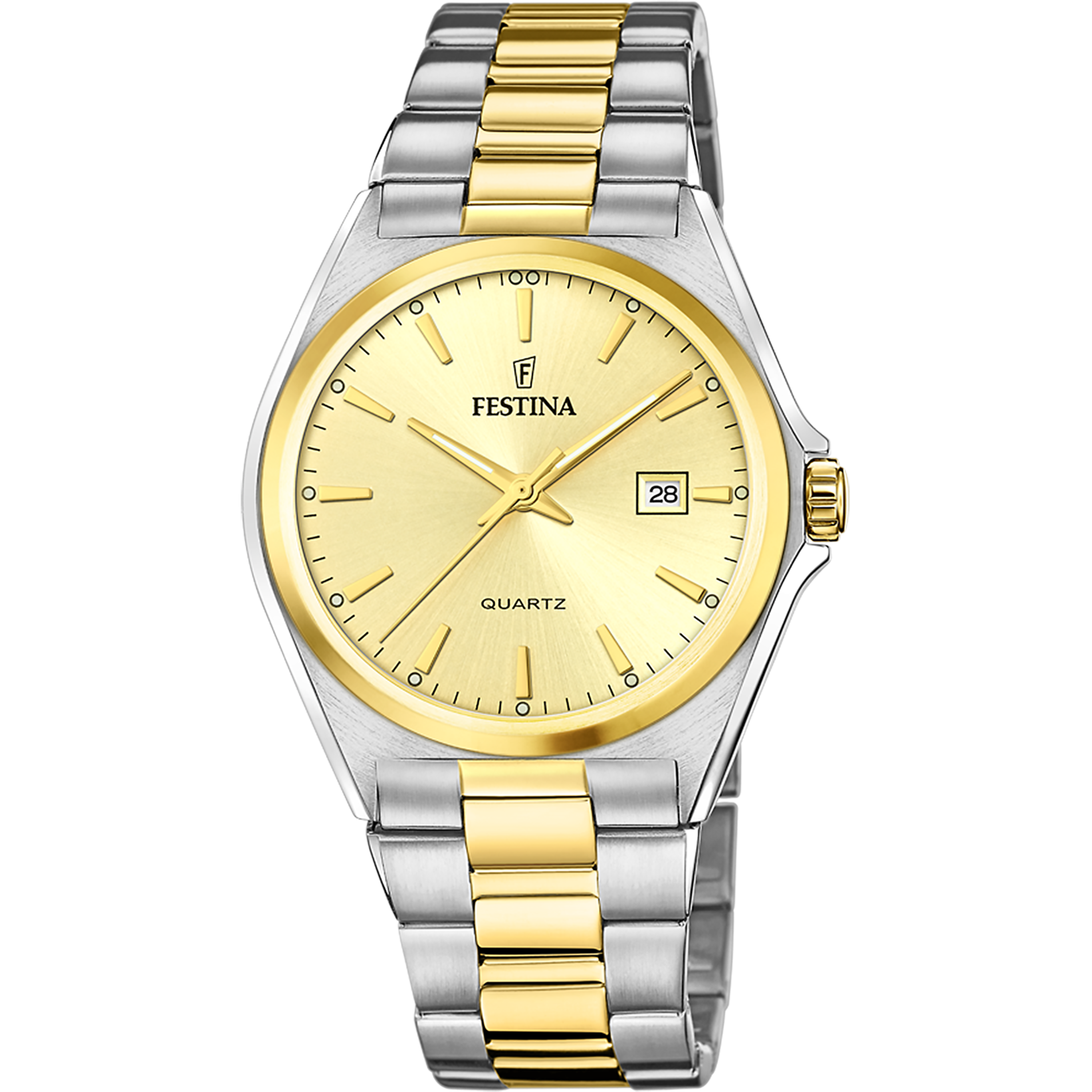 Festina Classic F20554/3 Herrenuhr • Champagnerfarbenes Zifferblatt • Edelstahlarmband