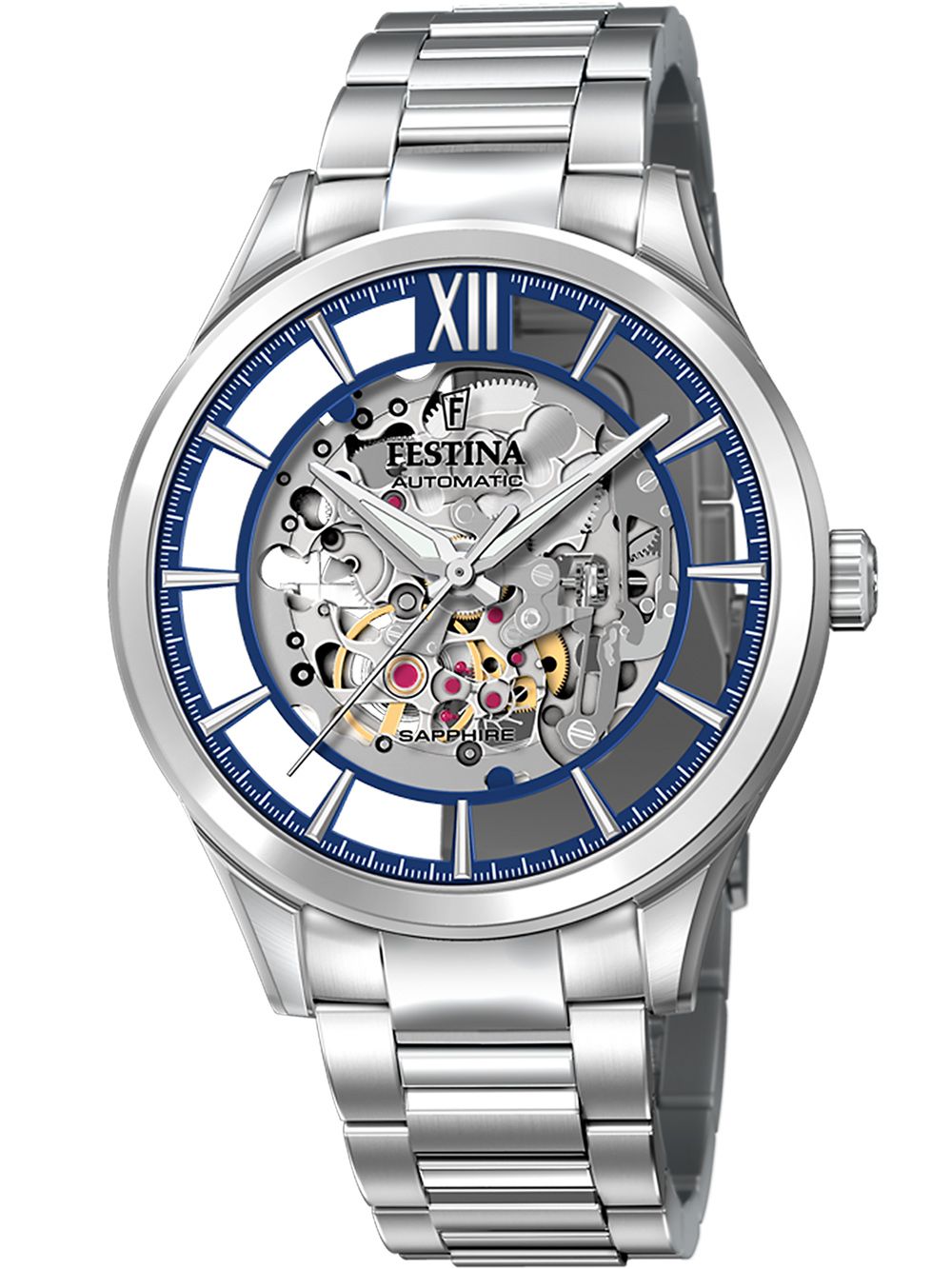 Festina Automatic F20630/3 Herrenuhr Silber • Miyota 8N24 Automatikwerk • Saphirglas