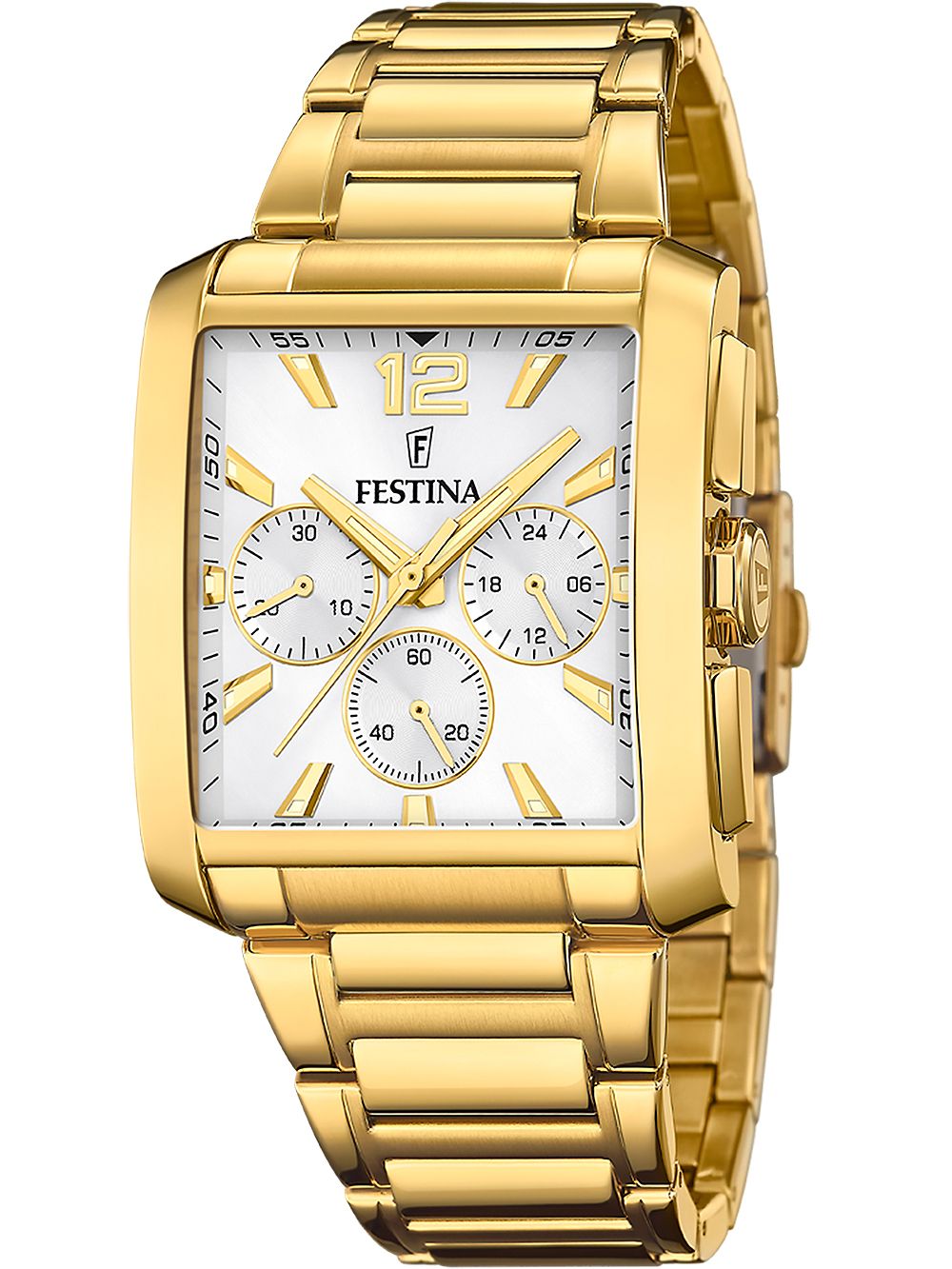 Festina Timeless Chronograph F20638/1 Herrenuhr Goldfarben • Chronograph • Mineralglas