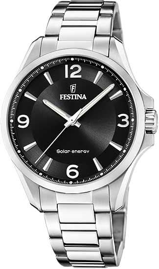 Festina Solar F20656/4 Men's Watch • Solar Powered • Stainless Steel