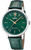 Festina men's watch with a green leather strap and green dial, Roman numerals