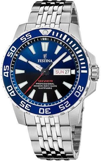 Festina Diver F20661/1 Men's Watch • Sapphire Crystal • 20 ATM