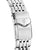 Herrenarmbanduhr mit Edelstahlarmband und Schließe, silber
