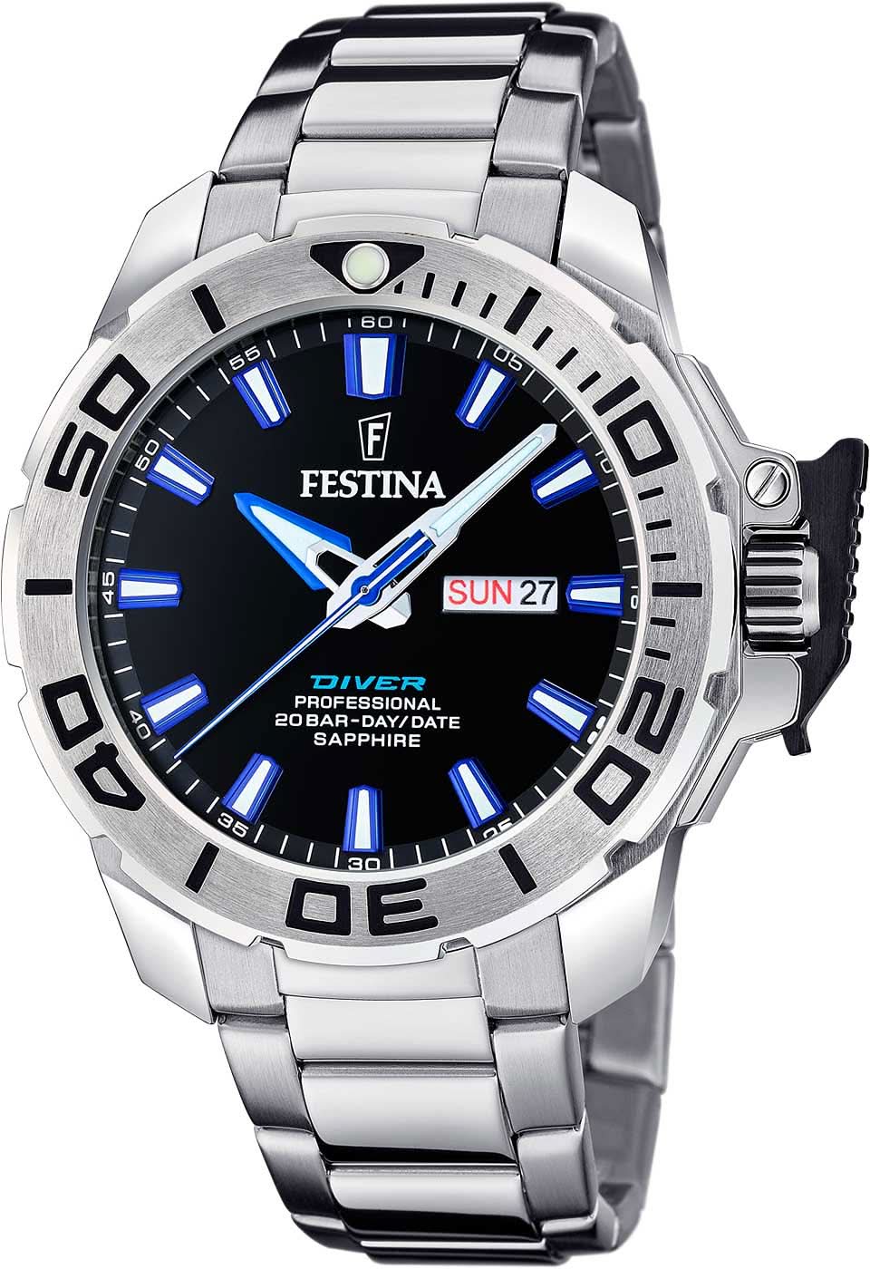 Festina Originals F20665/3 Men's Watch • 20 ATM • Sapphire Crystal