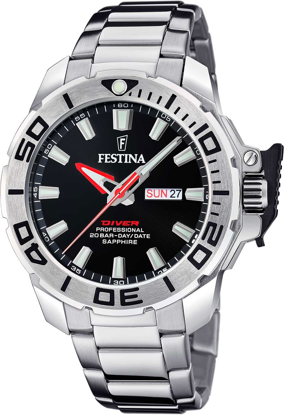 Festina Diver F20665/4 Men's Watch • Sapphire Crystal • 20 ATM