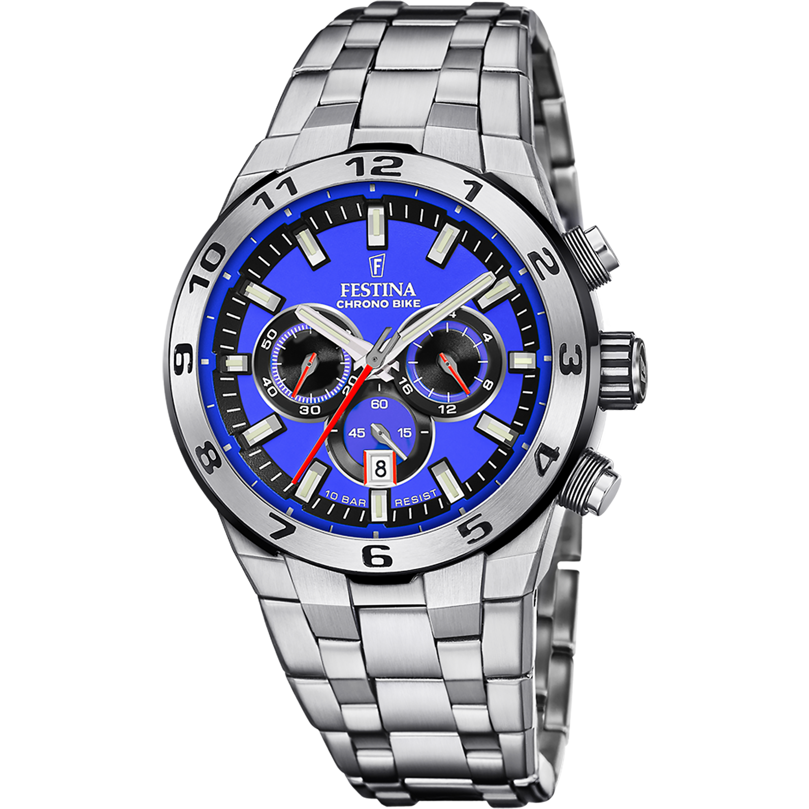 Festina Chrono Bike F20670/3 Herrenuhr Blau • Chronograph • Mineralglas