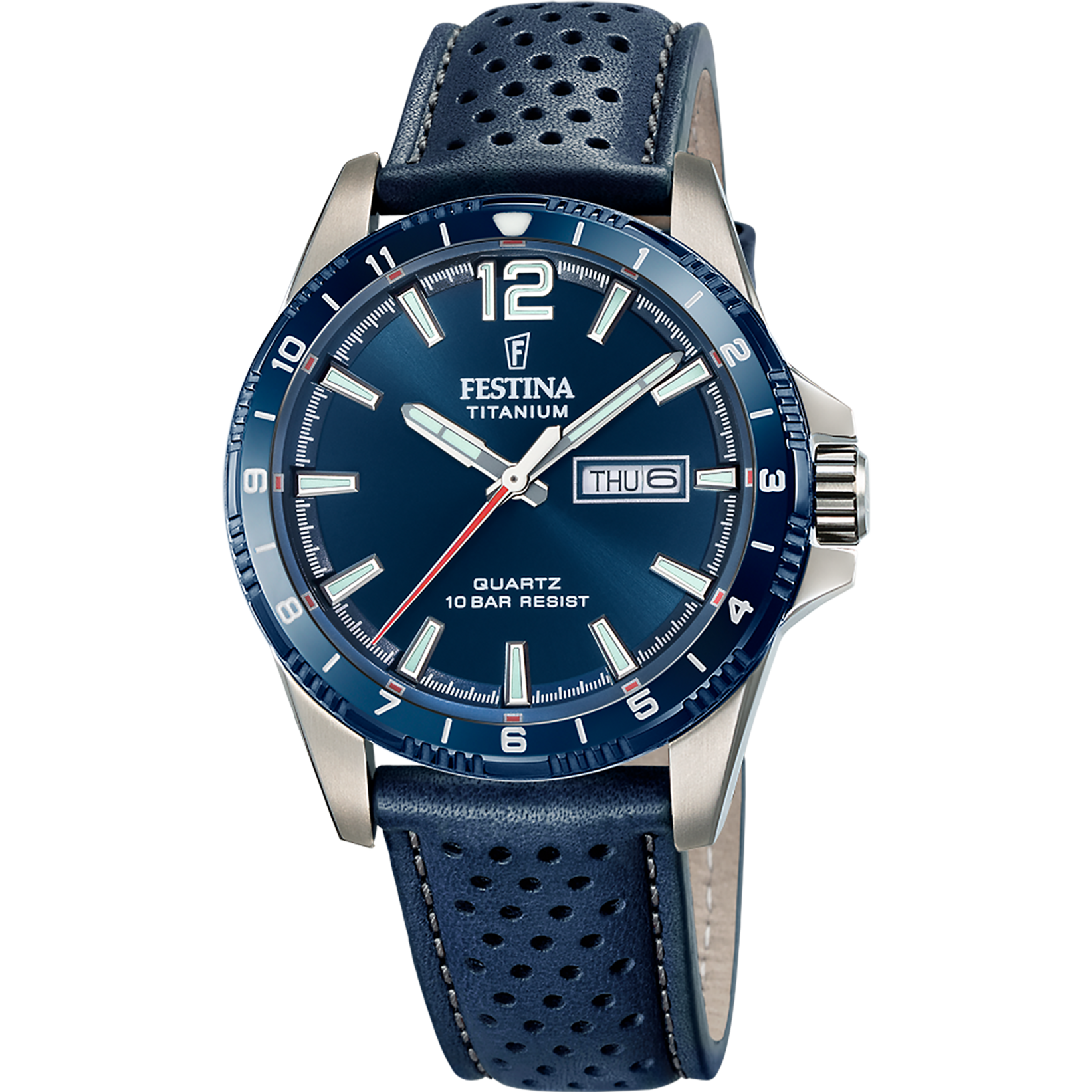 Festina Titanium F20699/2 Herrenuhr Blau • Titangehäuse • 10 ATM Wasserschutz