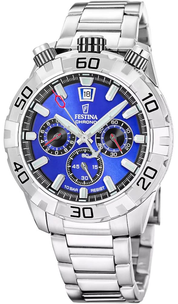 Festina The Originals Bullhead F20743/3 Men's Watch • Sporty Design • Stainless Steel