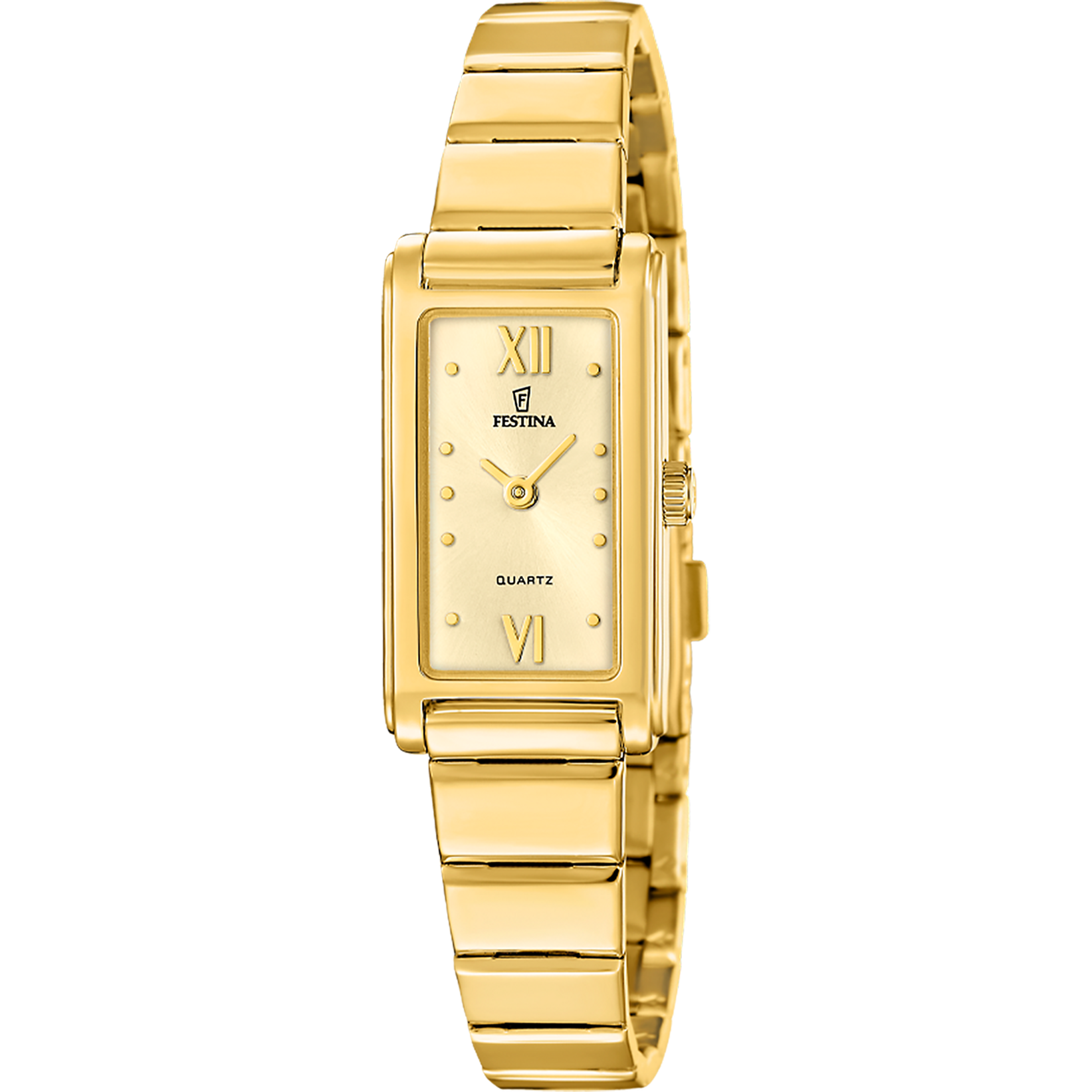 Festina Mademoiselle F20768/2 Damen Armbanduhr Gold • Mineralglas • Edelstahlarmband