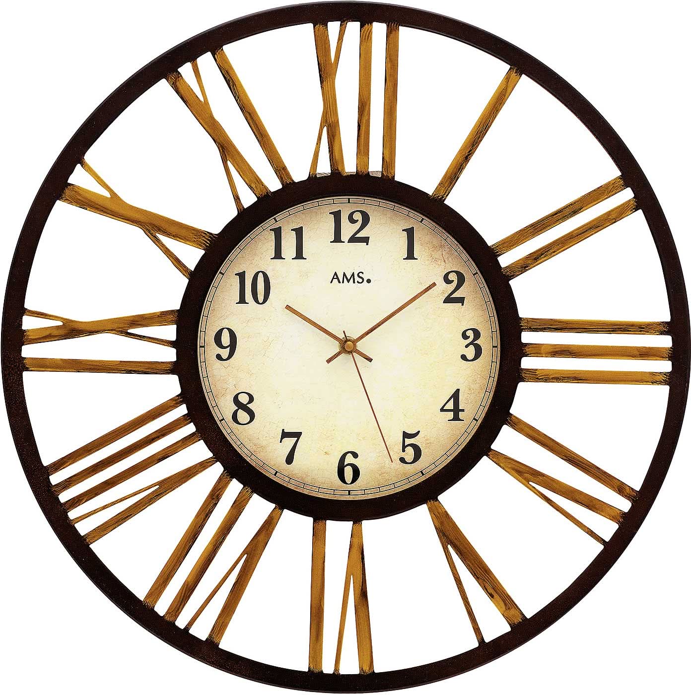 AMS Wall Clock 50 cm Ø Metal • Precise Radio-Controlled Movement • Elegant Design