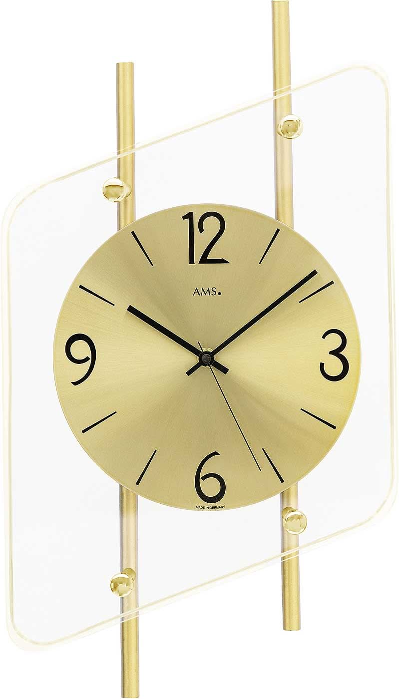 AMS Wall Clock 45x25x7 cm Metal • Precise Radio-Controlled Movement • Elegant Design