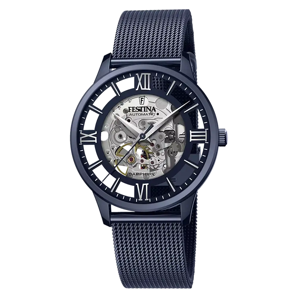 Festina F20574/1 Herrur Automatisk Blå • Safirglas • MIYOTA Automatiskt Urverk