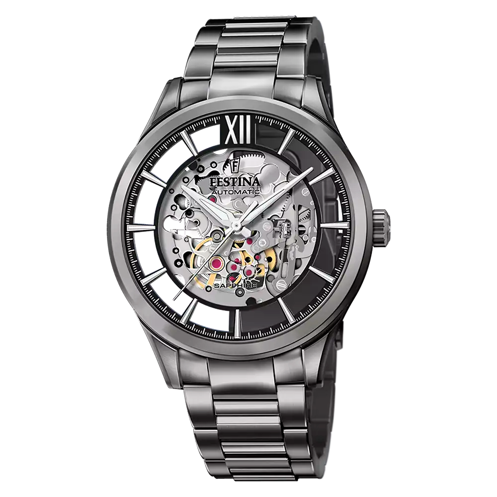 Festina F20632/1 Herr Automatisk Skelett • Safirglas • MIYOTA Automatiskt Urverk