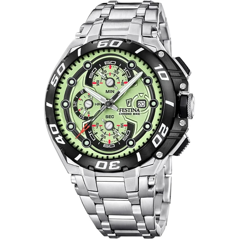 Festina Chrono Bike F20754/3 Men's Watch • Stainless Steel • 20 Bar