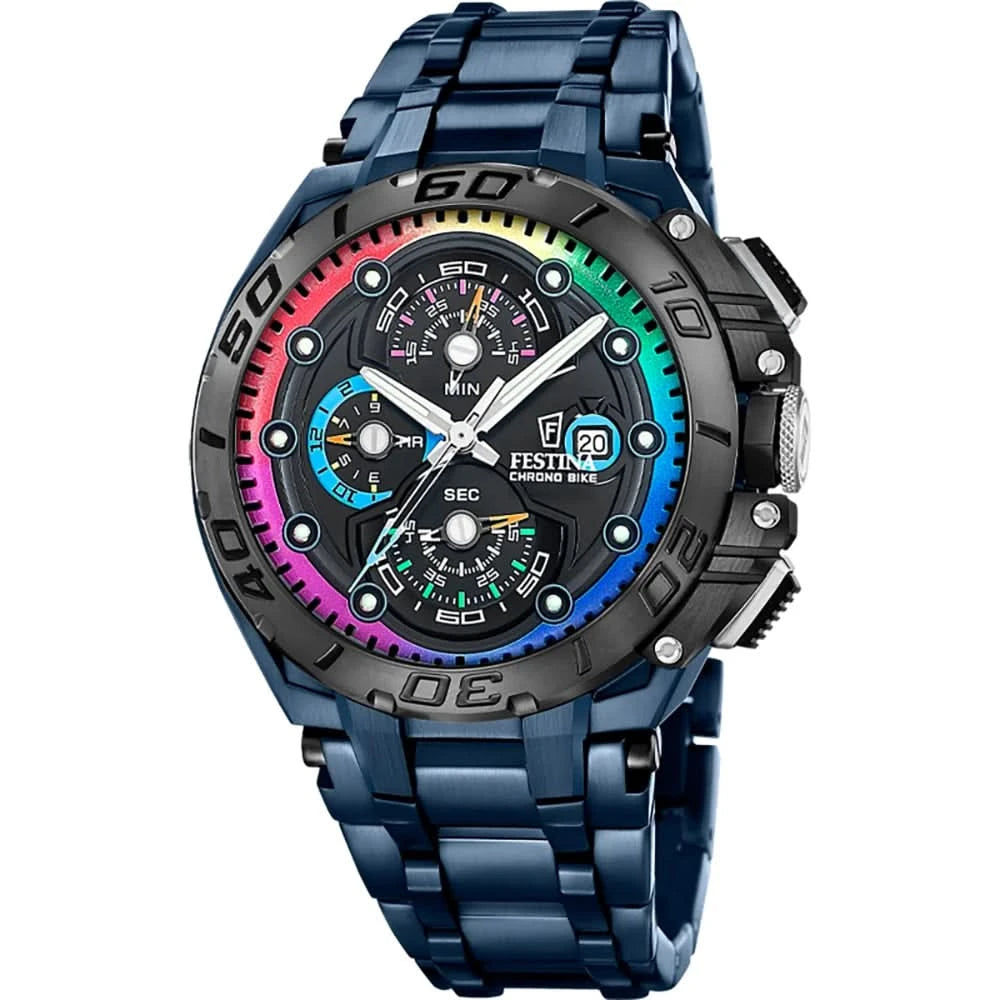 Festina Chrono Bike F20759/1 Men's Watch • 20 Bar Water Resistant • Incl. Replacement Strap