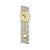 Wanduhr im Mineralglas mit goldenen Rosen, Pendelstab und analogem Ziffernblatt