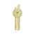 Wanduhr AMS mit goldfarbener Messingauflage, rundes Ziffernblatt hinter Glasfront
