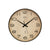 AMS Wanduhr mit Holz-Zifferblatt, schwarzem Rahmen und Mineralglas, römische Ziffern