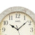 AMS Funk-Wanduhr mit beigem Zifferblatt, schwarzen Zeigern und grauem Holzrahmen
